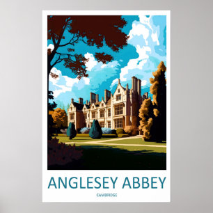 Anglesey Abbey Vintage Reiseposter Ski National Poster
