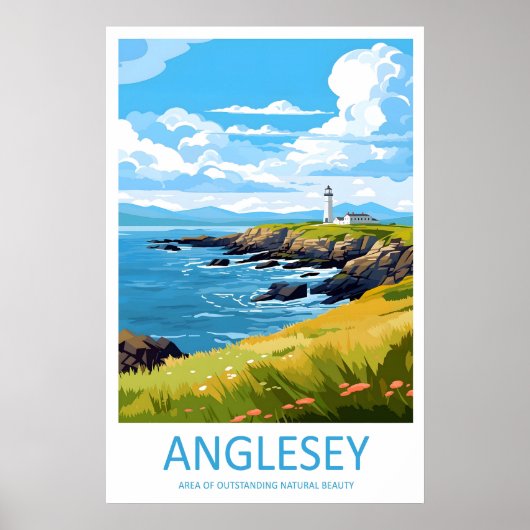 Anglesey Reise Druck Wandkunst Anglesey Wand Poster (Vorne)