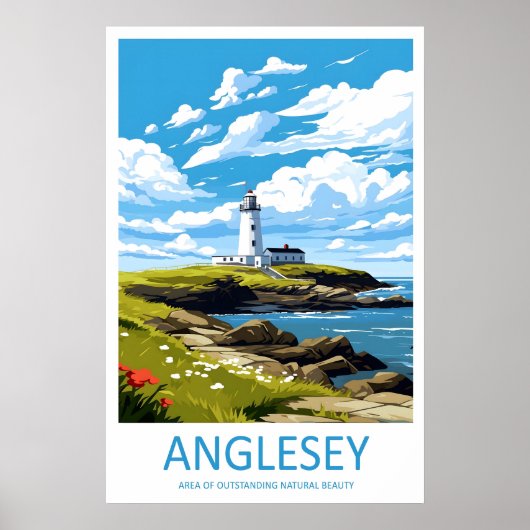 Anglesey Reise Druck Wandkunst Anglesey Wand Poster (Vorne)