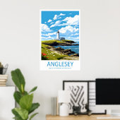 Anglesey Reise Druck Wandkunst Anglesey Wand Poster (Heimbüro)