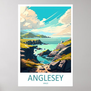 Anglesey-Ski-Plakat National Travel Vintage Park Poster