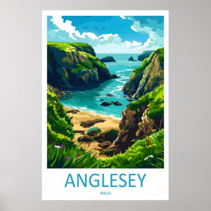 Anglesey Vintage-Reiseposter Ski Nationalpark Poster