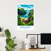 Anglesey Vintage-Reiseposter Ski Nationalpark Poster (Heimbüro)