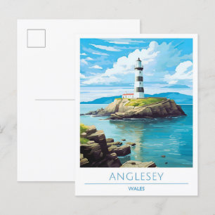 Anglesey Wales Vintage Travel Postkarte