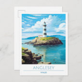 Anglesey Wales Vintage Travel Postkarte (Vorne/Hinten)