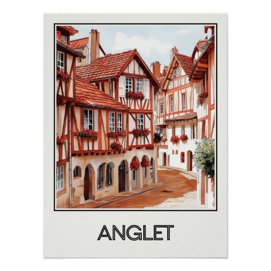Anglet-Poster, baskischer Charme Poster (Vorderseite)