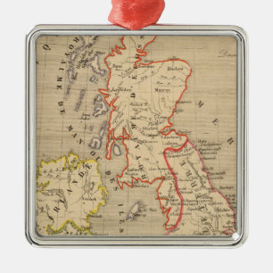 Angleterre, Ecosse, Irlande und Mannen 1100 Silbernes Ornament