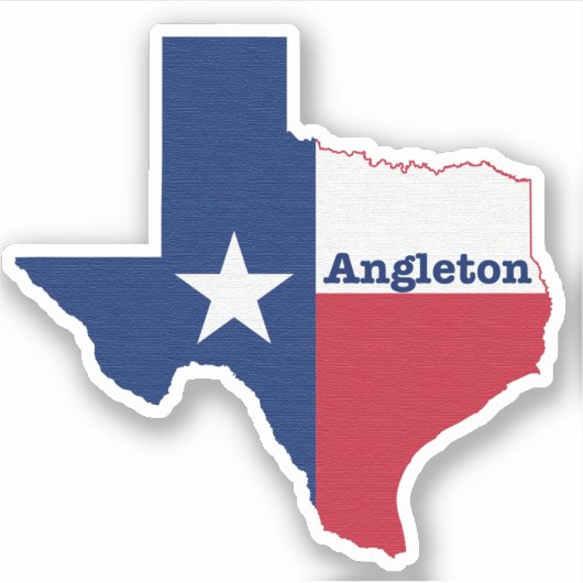 Angleton Texas Flag Aufkleber (Vorderseite)