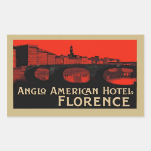 Anglo American Hotel (Florenz) Rechteckiger Aufkleber