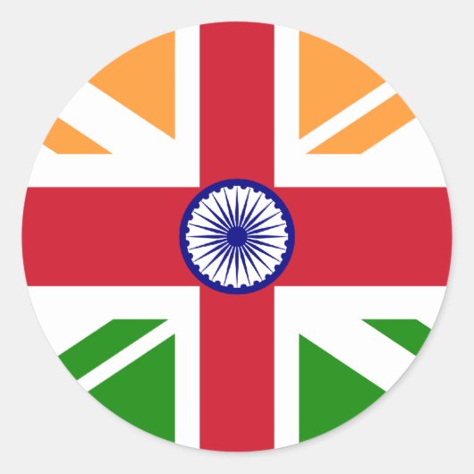 Anglo Indian Indentity, Indien Runder Aufkleber (Vorderseite)