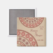 Anglo Indian Save the Date Wedding Magnet (Vorderseite/Rückseite)