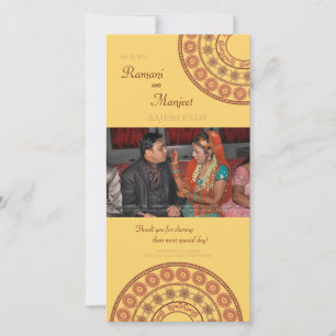 Anglo Indian Wedding Vielen Dank Foto Card Dankeskarte