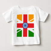 Anglo indische Flagge Baby T-shirt (Vorderseite)