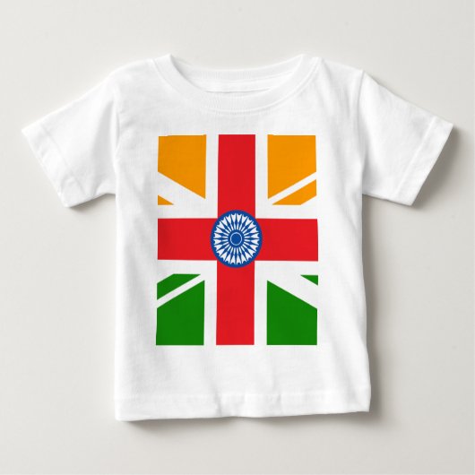 Anglo indische Flagge Baby T-shirt (Vorderseite)