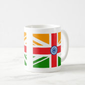 Anglo indische Flagge Kaffeetasse (VorderseiteRechts)