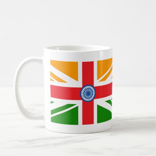 Anglo indische Flagge Kaffeetasse (Links)