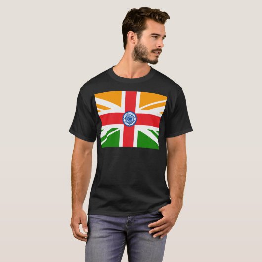 Anglo indische Flagge T-Shirt (Vorne ganz)