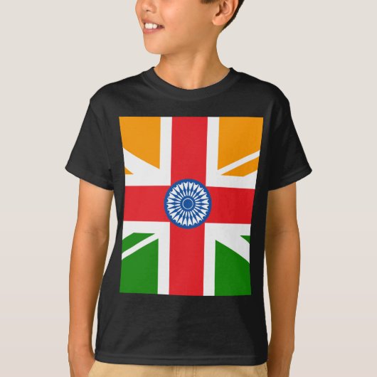 Anglo indische Flagge T-Shirt (Vorderseite)