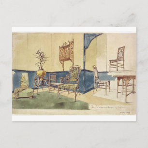 Anglo japanische Möbeldesigns von Edward W. Postkarte