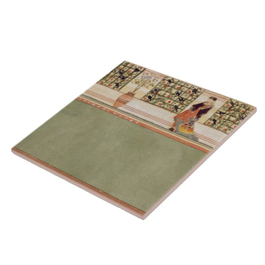 Anglo-Japanischer Wand-Entwurf, c.1860 (w/c u. Fliese (Seite)