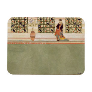Anglo-Japanischer Wand-Entwurf, c.1860 (w/c u. Magnet