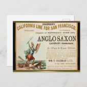 Anglo Saxon Clipper Segeln Postkarte (Vorne/Hinten)