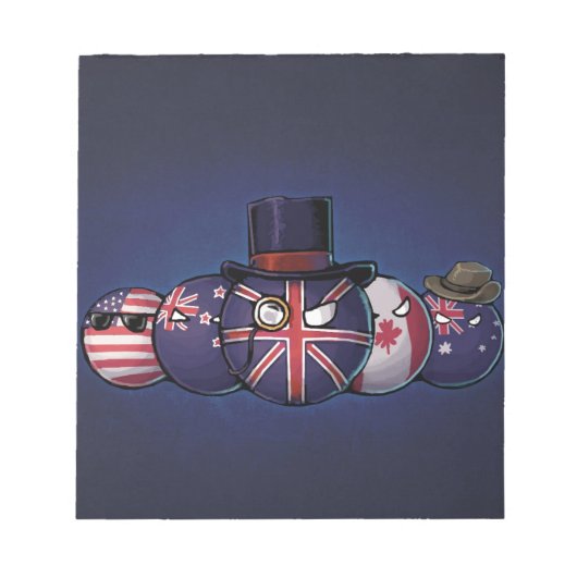 Anglo-Saxon Countryballs Notizblock (Vorderseite)