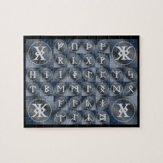 Anglo-Saxon Futhorc Rune Puzzle | Runenalphabet (Horizontal)