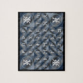 Anglo-Saxon Futhorc Rune Puzzle | Runenalphabet (Vertikal)