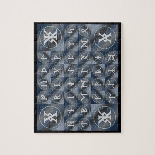 Anglo-Saxon Futhorc Rune Puzzle | Runenalphabet (Vertikal)