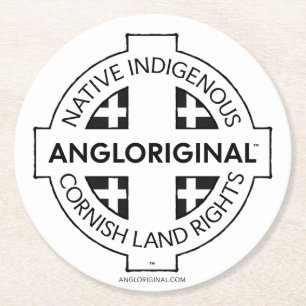 Angloriginal™ Kornische Landrechte 6 Papierunterse Runder Pappuntersetzer