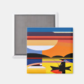 Anglühen bei Sonnenuntergang Magnet (Vorderseite/Rückseite)