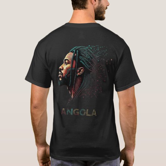 ANGOLA_Afro-Tech_Vision_in_Digital_Circuitry T-Shirt (Rückseite)