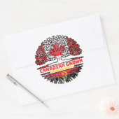 Angola Angolan kanadische Treuhandflagge Runder Aufkleber (Umschlag)