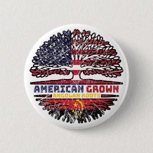 Angola Angolan US-Amerikanischer Staaten Tree Button