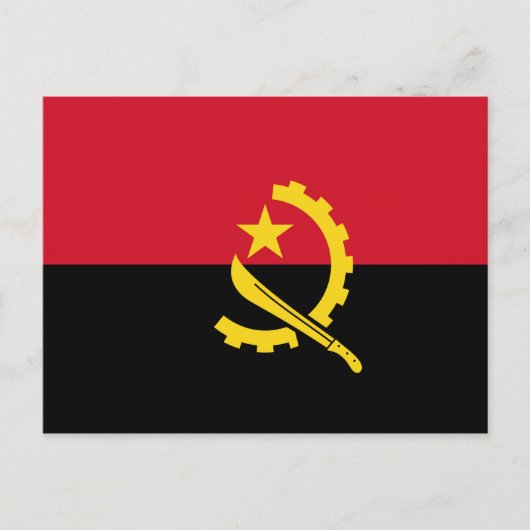 Angola - angolanische Flagge Postkarte (Vorderseite)