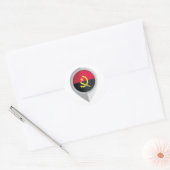 Angola Button Location Flag Runder Aufkleber (Umschlag)
