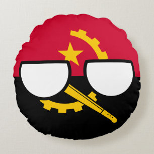 Angola Countryball Pillow Rundes Kissen