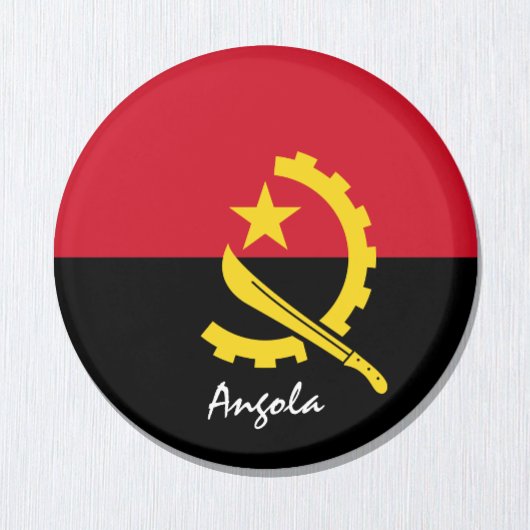 Angola Fahne & Afrika - Reise-/Sportfans Magnet