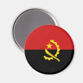 Angola Fisheye Flag Magnet (Vorderseite/Rückseite)