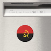 Angola Fisheye Flag Magnet (In Situ (Geschirrspüler))
