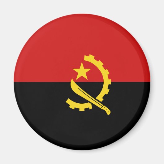 Angola Fisheye Flag Magnet (Vorne)
