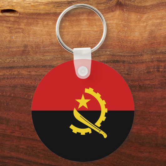Angola Fisheye Flag Schlüsselanhänger (Vorderseite)