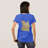 Angola Flag and Map dk T - Shirt (Schwarz voll)