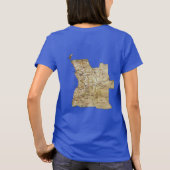 Angola Flag and Map dk T - Shirt (Rückseite)