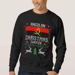 Angola Flag Angolan Weihnachtssüßer Sweatshirt