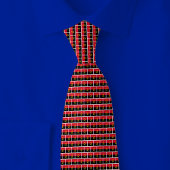 Angola Flag Brick Pattern Krawatte