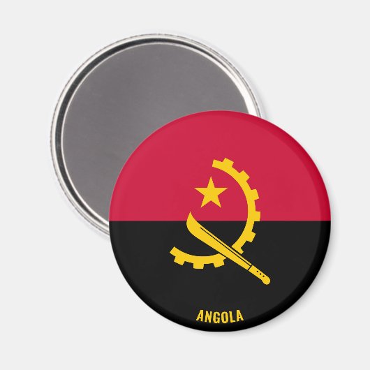 Angola Flag Charming Patriotic Magnet (Vorderseite/Rückseite)