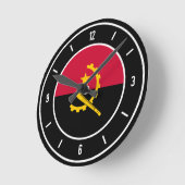 Angola Flag Elegant Runde Wanduhr (Winkel)