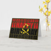 Angola Flag Geburtskarte Karte (Gelbe Blume)